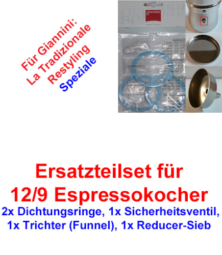 1x Set Ersatzteil 12/9 Espressokocher Giannini
