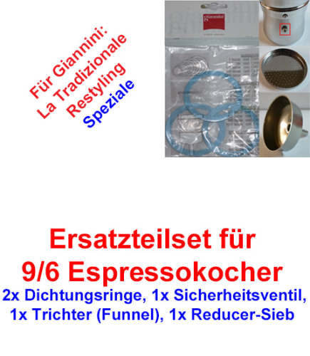 1x Set Ersatzteil 9/6 Espressokocher Giannini