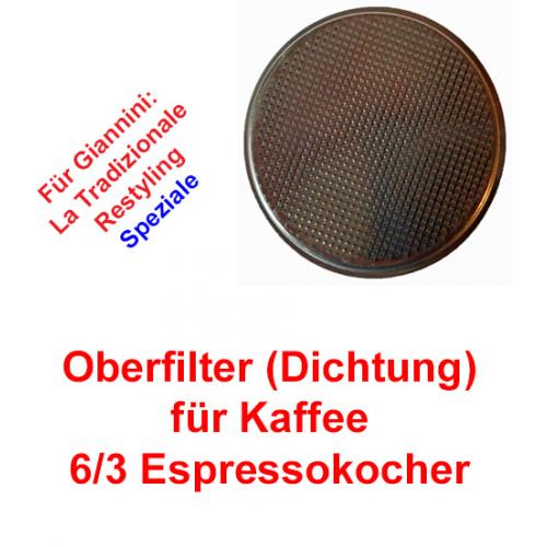 Oberfilter 6/3 Tassen Espressokocher Giannini