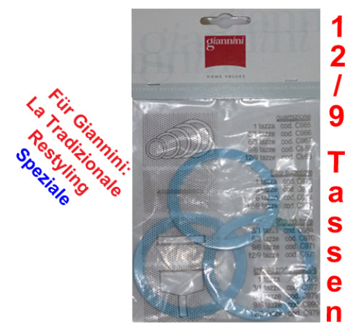 2x Dichtungsringe 12/9 Tassen Espressokocher Giannini