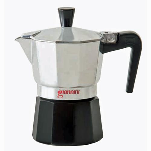 Nina 6 Tassen Aluminium Espressokocher schwarz