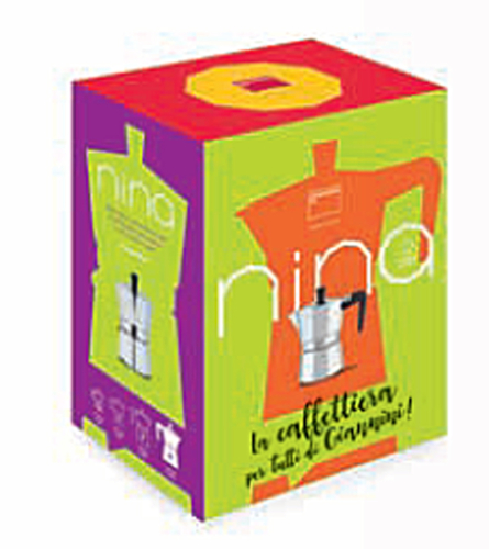 Nina 6 Tassen Aluminium Espressokocher silber