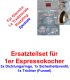 1x Set Ersatzteil 1er Espressokocher Giannini