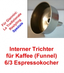 1x Trichter (Funnel) 6/3 Espressokocher Giannini