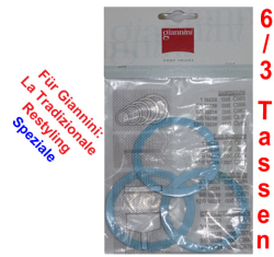 3x Dichtungsringe 6/3 Tassen Espressokocher Giannini